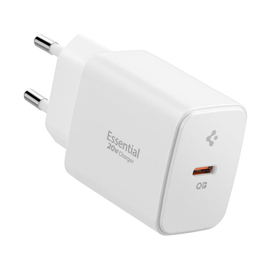 Punjač mreže Spigen Essential, 20W, 3A, 1 x USB-C, Beli