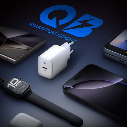 Punjač mreže Spigen Essential, 20W, 3A, 1 x USB-C, Beli