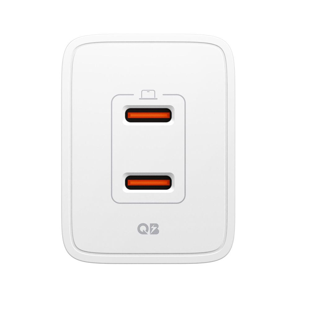 Punjač za mrežu Spigen Essential, 47W, 3A, 2 x USB-C, Beli ACH08707
