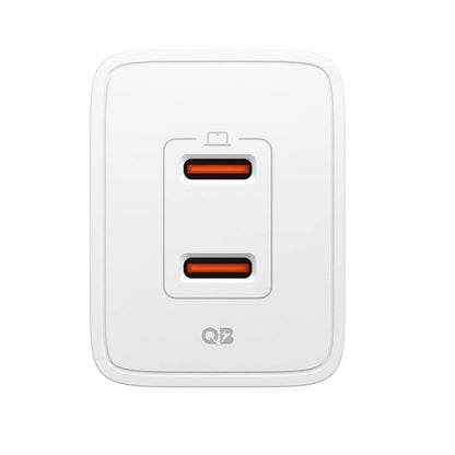 Punjač za mrežu Spigen Essential, 47W, 3A, 2 x USB-C, Beli ACH08707
