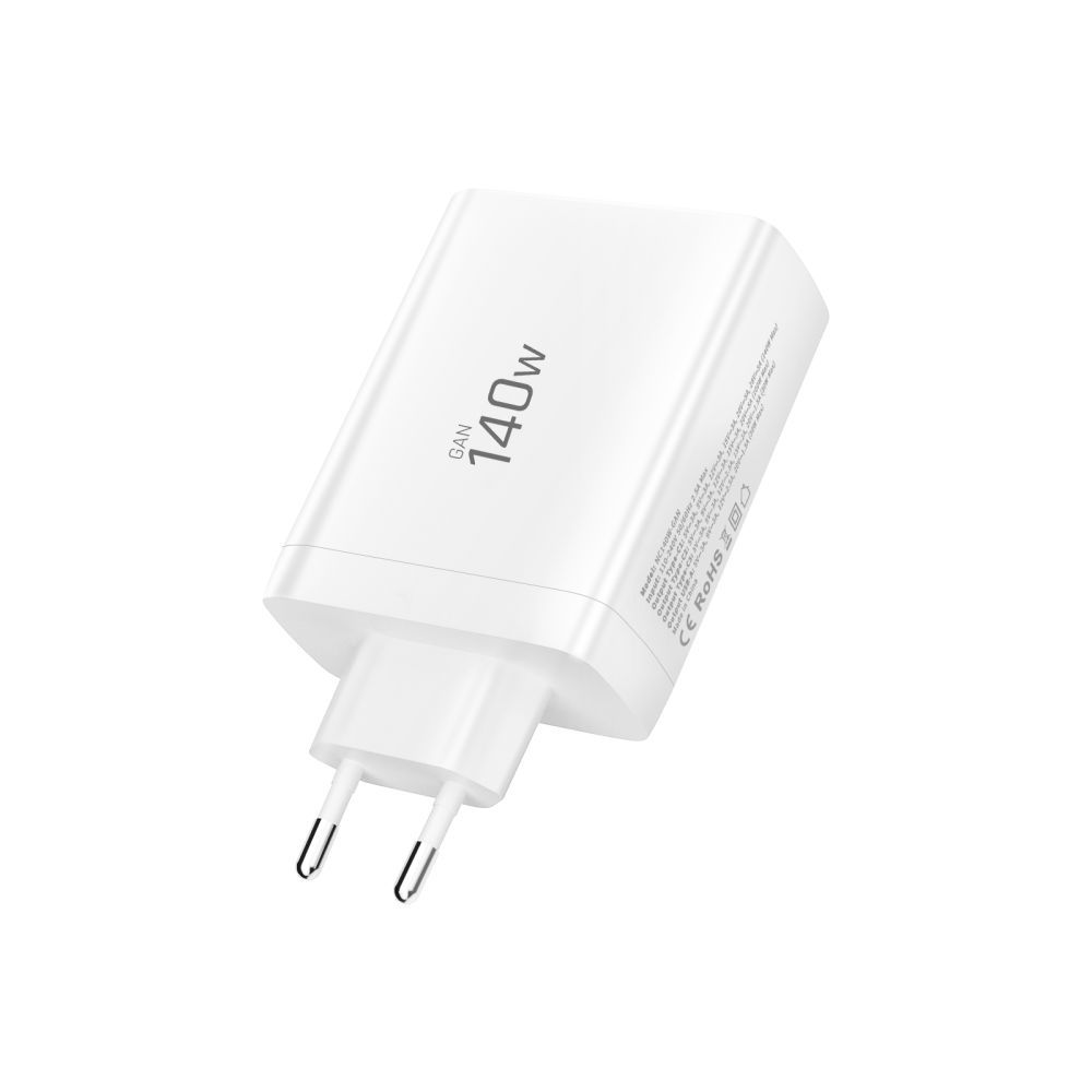 Punjač za mrežu Tech-Protect NC140W-GAN, 140W, 5A, 1 x USB-A - 3 x USB-C, Beli