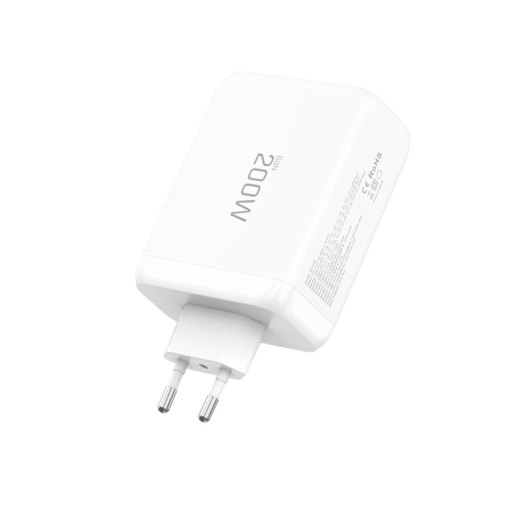 Punjač mreže Tech-Protect NC200W-GAN, 200W, 5A, 1 x USB-A - 3 x USB-C, Beli