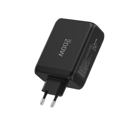 Punjač mreže Tech-Protect NC200W-GAN, 200W, 5A, 1 x USB-A - 3 x USB-C, Crna