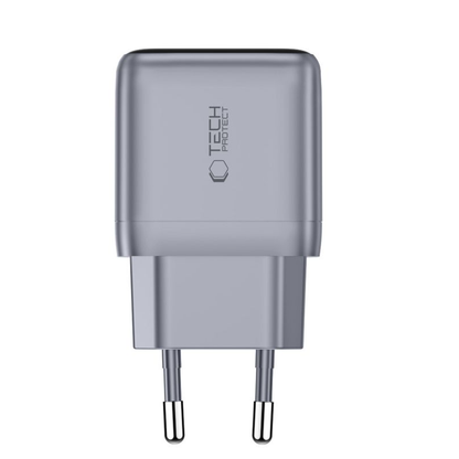 Punjač za mrežu Tech-Protect NC45W Display, 45W, 3A, 1 x USB-C, Siva