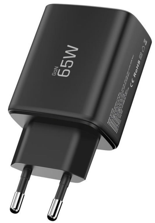 Punjač mreže Tech-Protect NCA65W, 65W, 3A, 1 x USB-A - 2 x USB-C, Crna