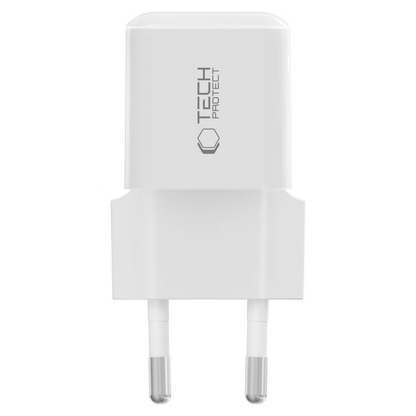 Mrežni punjač Tech-Protect NCM25, 25W, 3A, 1 x USB-C, Bela