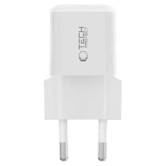 Mrežni punjač Tech-Protect NCM25, 25W, 3A, 1 x USB-C, Bela