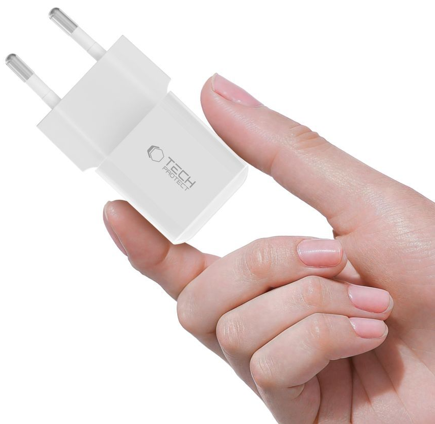 Mrežni punjač Tech-Protect NCM25, 25W, 3A, 1 x USB-C, Bela