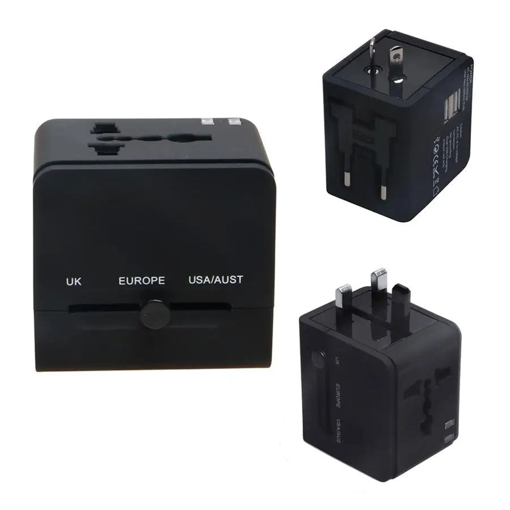 Punjač mreže Techsuit HHt148 Travel, 10W, 2A, 2 x USB-A, Crni