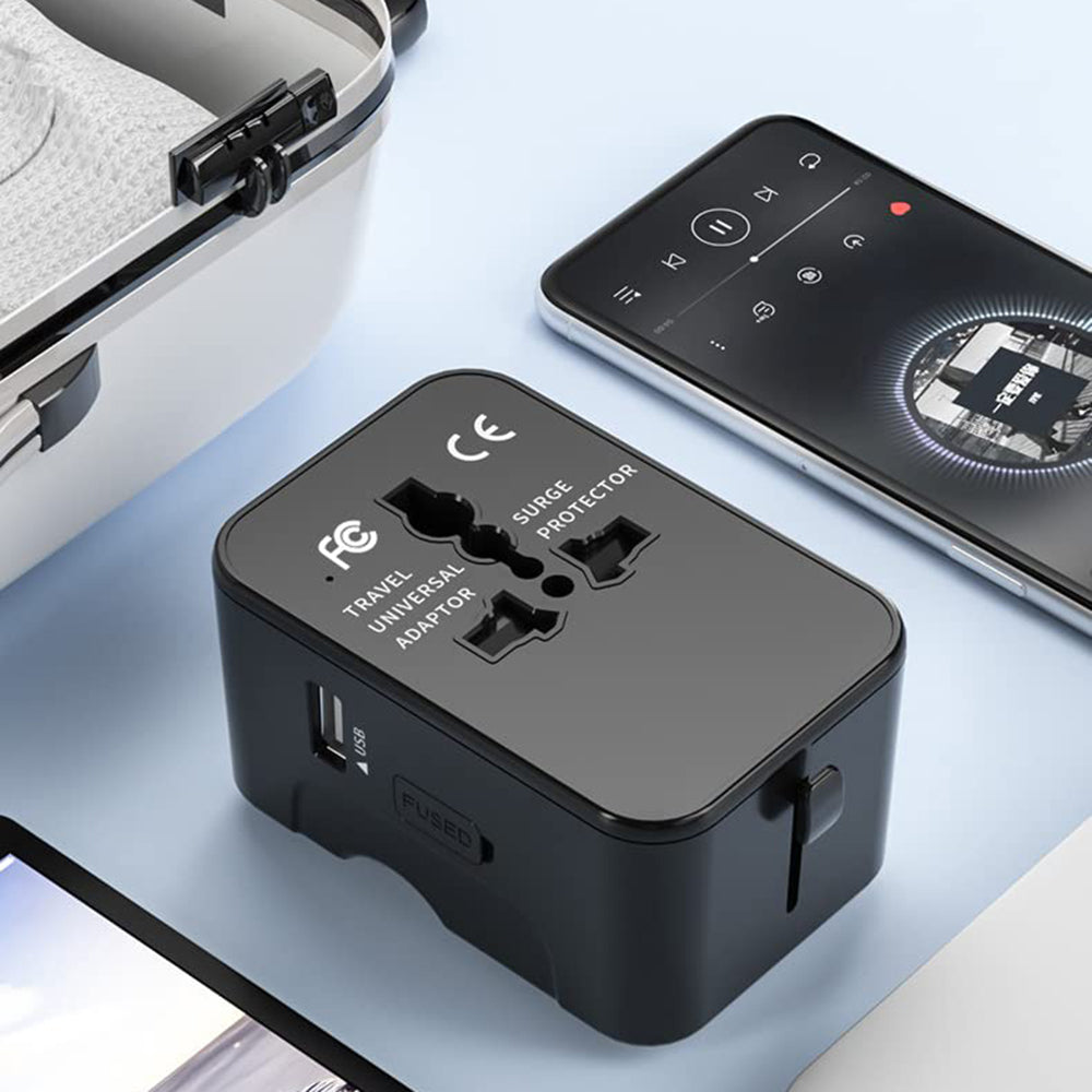 Punjač mreže Techsuit HHT202-2C Travel, 15W, 3A, 2 x USB-C, Crni
