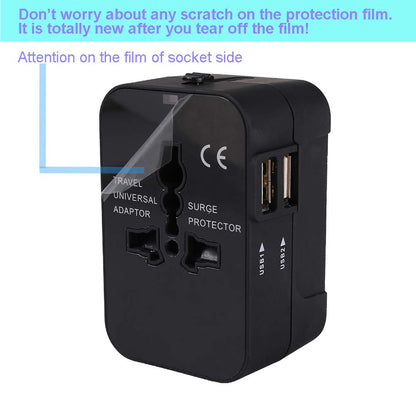 Punjač mreže Techsuit HHT202 Travel, 10W, 2A, 2 x USB-A, Beli