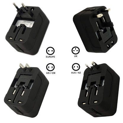 Punjač mreže Techsuit HHT202 Travel, 10W, 2A, 2 x USB-A, Beli
