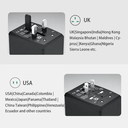 Punjač mreže Techsuit HHT203A Travel, 20W, 3A, 2 x USB-A - 2 x USB-C, Beli