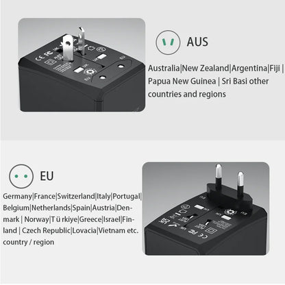 Punjač mreže Techsuit HHT203A Travel, 20W, 3A, 2 x USB-A - 2 x USB-C, Beli