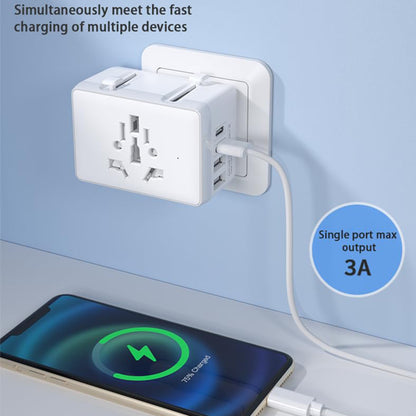 Punjač mreže Techsuit HHt204A Travel, 15W, 3A, 2 x USB-A - 2 x USB-C, Beli