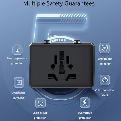 Punjač mreže Techsuit HHt204A Travel, 15W, 3A, 2 x USB-A - 2 x USB-C, Crni