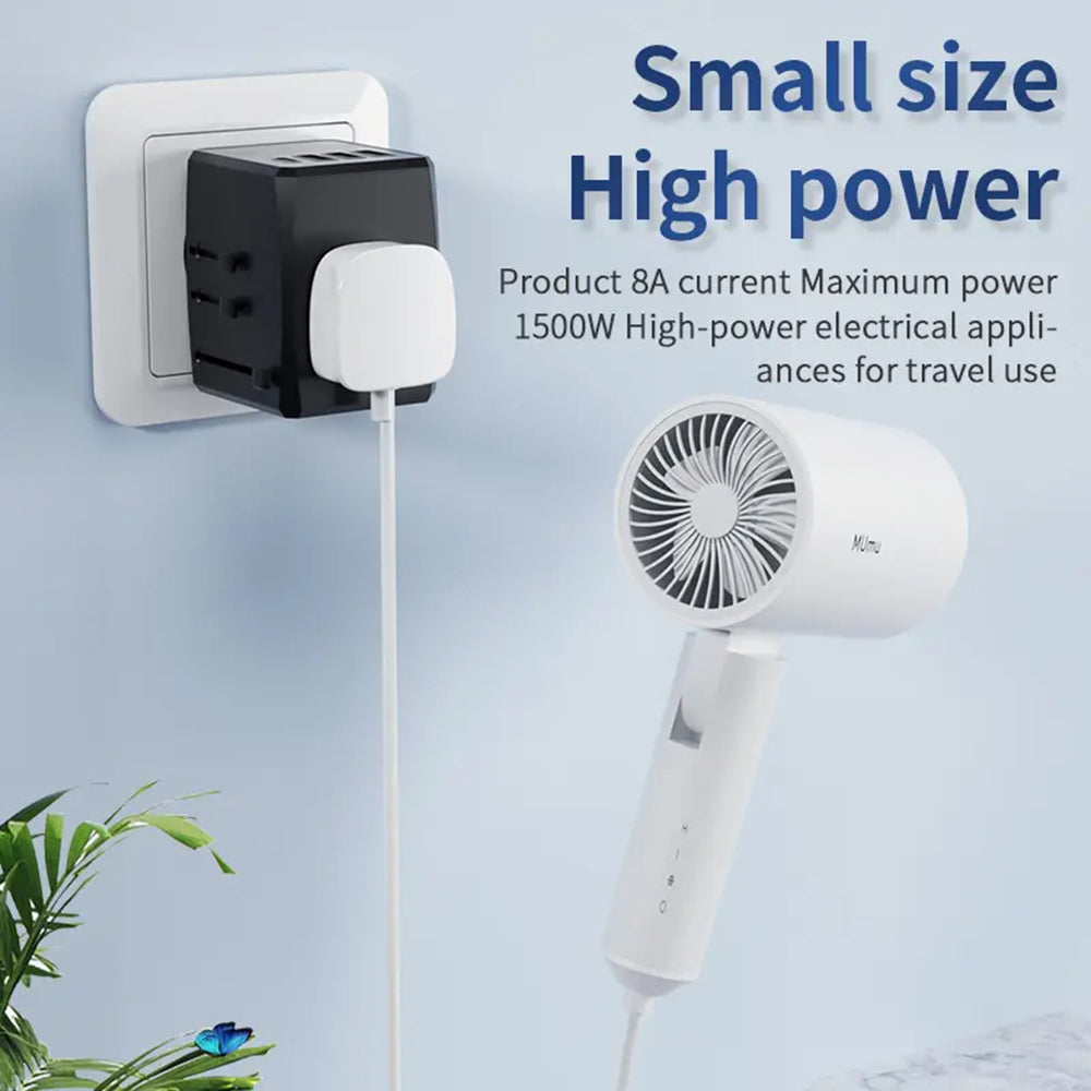 Punjač za mrežu Techsuit HHT904-B1 Travel, 15W, 3A, 3 x USB-A - 1 x USB-C, Crni