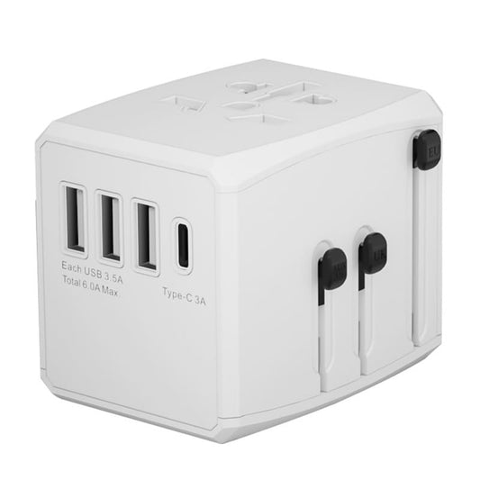 Punjač mreže Techsuit HHT904-B3 Travel, 30W, 3A, 3 x USB-A - 1 x USB-C, Beli