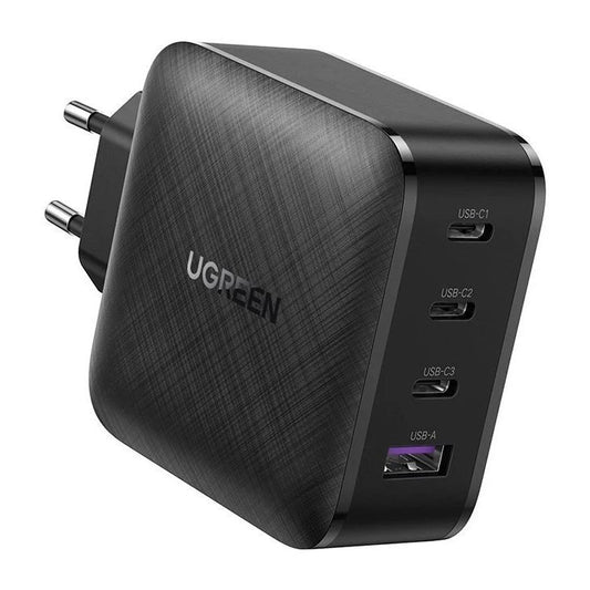 Punjač za mrežu UGREEN CD104, 65W, 3A, 1 x USB-A - 3 x USB-C, Crni