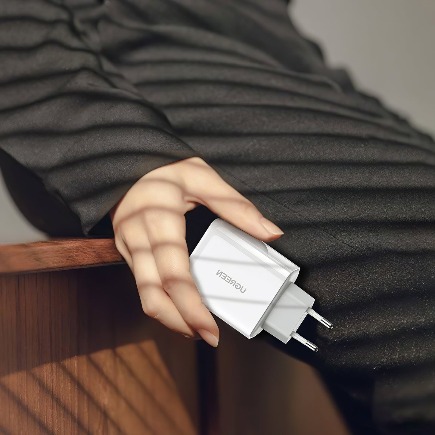 Punjač za mrežu UGREEN CD170, 36W, 3A, 1 x USB-A - 1 x USB-C, Bijeli