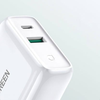 Punjač za mrežu UGREEN CD170, 36W, 3A, 1 x USB-A - 1 x USB-C, Bijeli