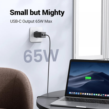 Punjač za mrežu UGREEN CD244 (10335), 65W, 3A, 1 x USB-A - 2 x USB-C, Siva