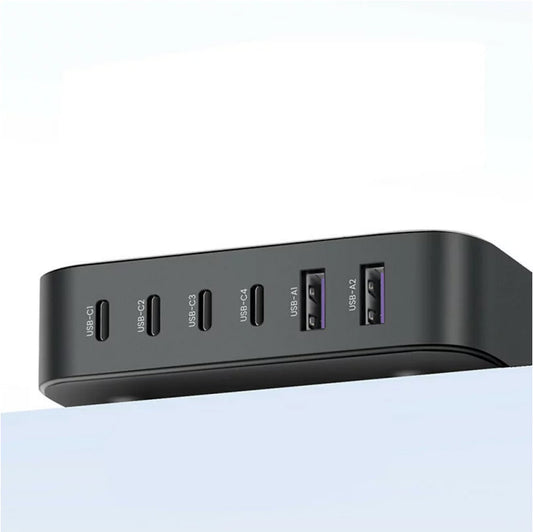 Charger Station UGREEN CD271 Nexode, 200W, 5A, 2 x USB-A - 4 x USB-C, Grey 