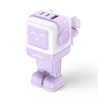 Punjač za mrežu UGREEN CD361 Uno, 65W, 3.25A, 1 x USB-A - 2 x USB-C, Ljubičasti