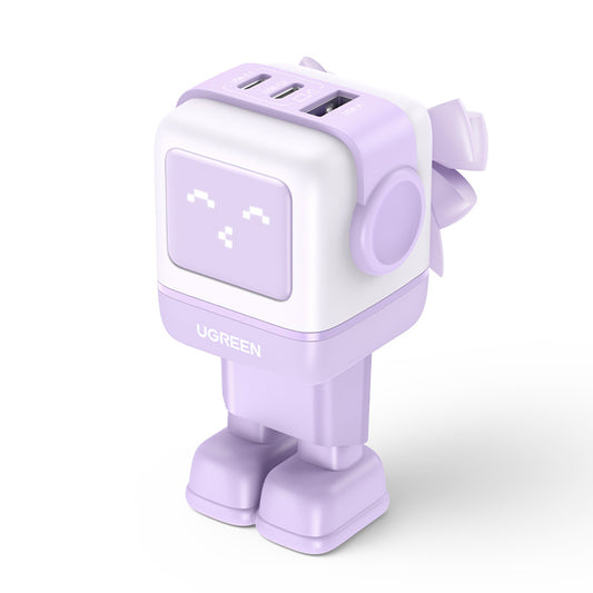 Punjač za mrežu UGREEN CD361 Uno, 65W, 3.25A, 1 x USB-A - 2 x USB-C, Ljubičasti