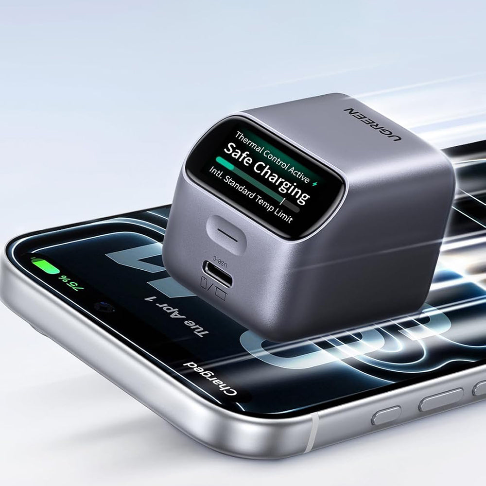UGREEN Nexode Pro X740 (25419B) mrežni punjač sa ekranom, 45 W, 3 A, 1 x USB-C, sivi