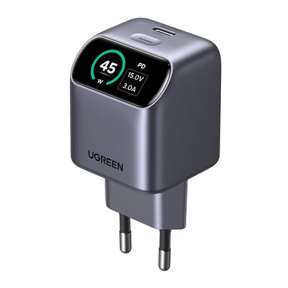 UGREEN Nexode Pro X740 (25419B) mrežni punjač sa ekranom, 45 W, 3 A, 1 x USB-C, sivi