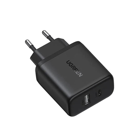 Punjač za mrežu UGREEN X227, 20W, 3A, 1 x USB-A - 1 x USB-C, Crni