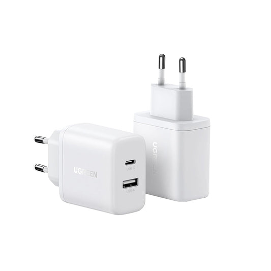 Punjač UGREEN X227, 20W, 3A, 1 x USB-A - 1 x USB-C, Beli