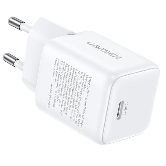 Punjač za mrežu UGREEN X513, 30W, 3A, 1 x USB-C, Beli