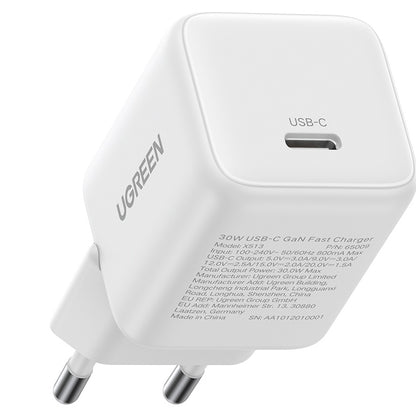 Punjač za mrežu UGREEN X513, 30W, 3A, 1 x USB-C, Beli