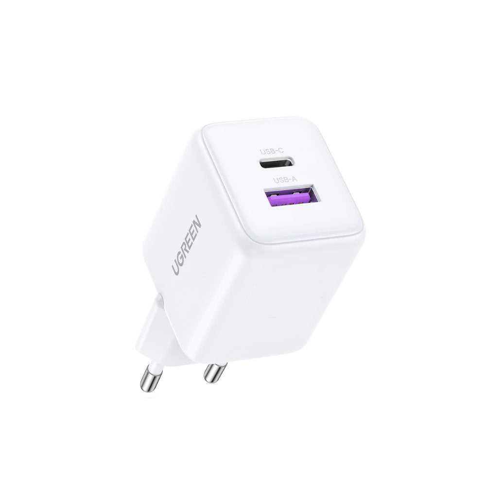 Punjač Mreže UGREEN X516, 30W, 3A, 1 x USB-A - 1 x USB-C, Beli