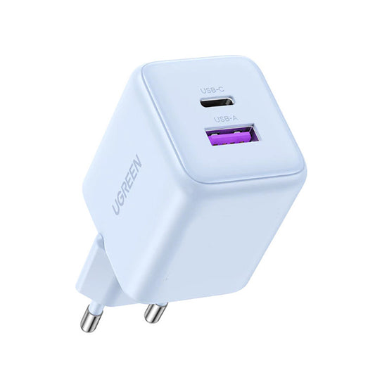 Punjač Mreže UGREEN X516, 30W, 3A, 1 x USB-A - 1 x USB-C, Plavi