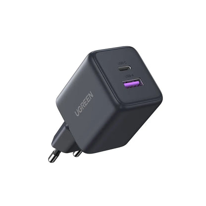 Punjač Mreže UGREEN X516, 30W, 3A, 1 x USB-A - 1 x USB-C, Sivi