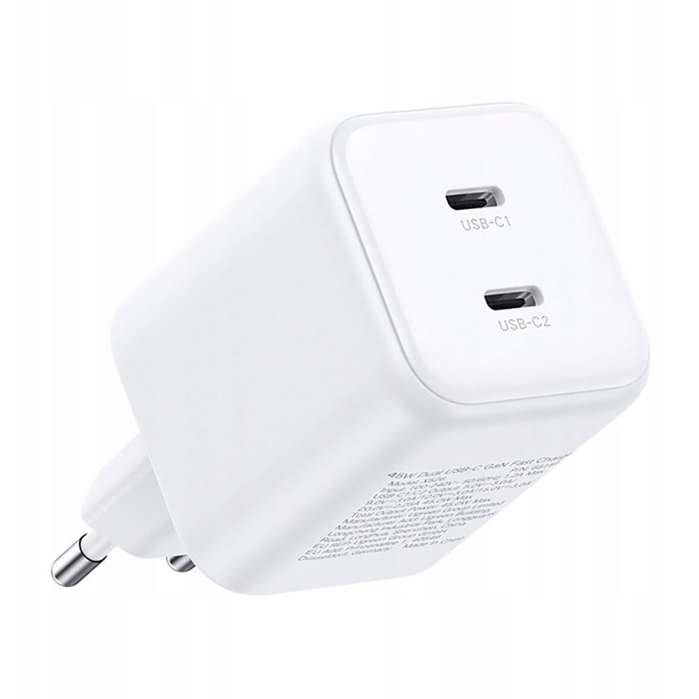 Punjač za mrežu UGREEN X526 (65154), 45W, 3A, 2 x USB-C, Bela