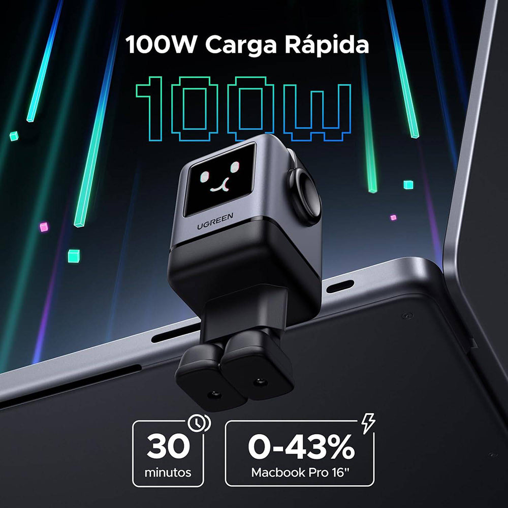 Punjač za mrežu UGREEN X688 Uno, 100W, 5A, 1 x USB-A - 3 x USB-C, Crni