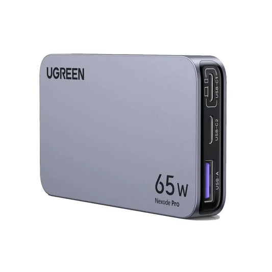 Network Charger UGREEN X753 Nexode Pro, 65W, 3A, 1 x USB-A - 2 x USB-C, Grey 