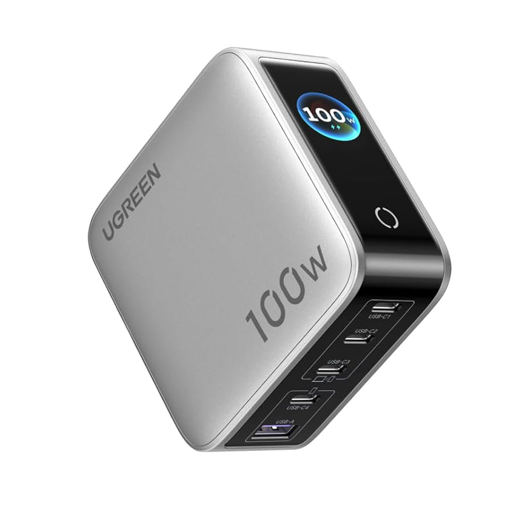 Mrežni punjač UGREEN X773 (65620B), 100W, 1 x USB-A - 4 x USB-C, Siva