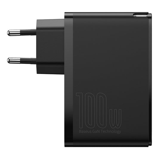 Network Charger Baseus GaN2 Pro, 100W, 5A, 2 x USB-A - 2 x USB-C, Black CCGAN2P-L01