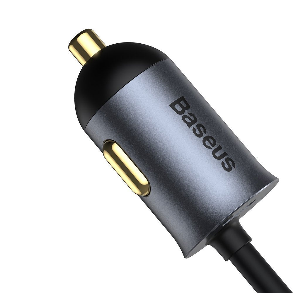 Baseus Share Together Car Charger, 120W, 3A, 2 x USB-A - 2 x USB-C, Grey CCBT-A0G