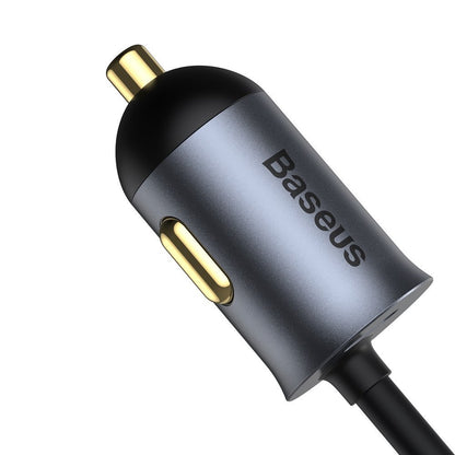Baseus Share Together Car Charger, 120W, 3A, 2 x USB-A - 2 x USB-C, Grey CCBT-A0G