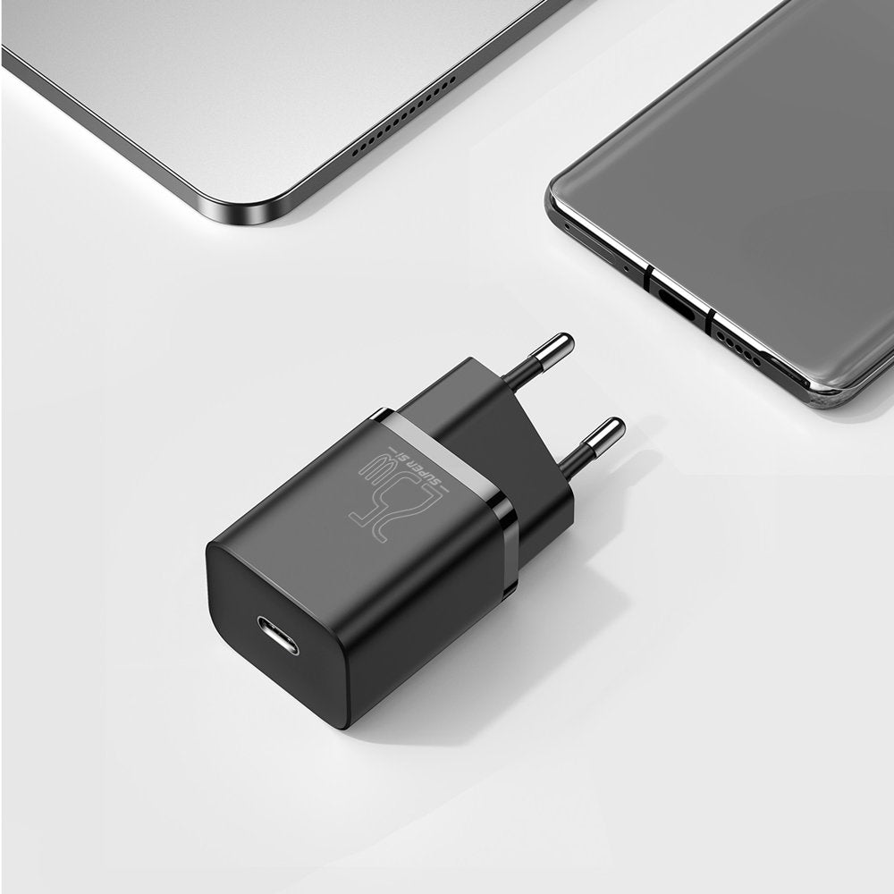Punjač Baseus Super Si, 25W, 3A, 1 x USB-C, Crni CCSP020101
