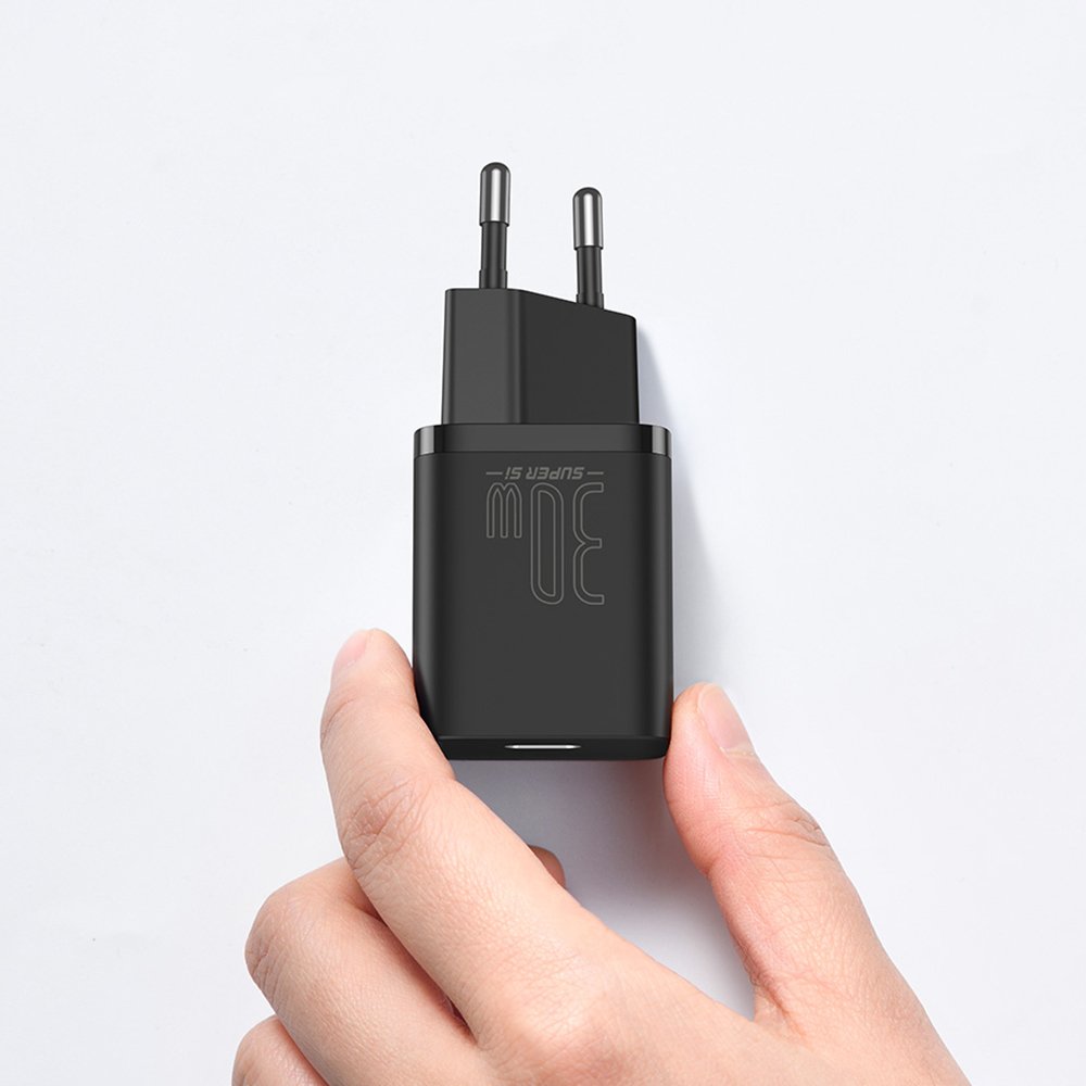 Punjač Baseus Super Si, 30W, 3A, 1 x USB-C, crni CCSUP-J01