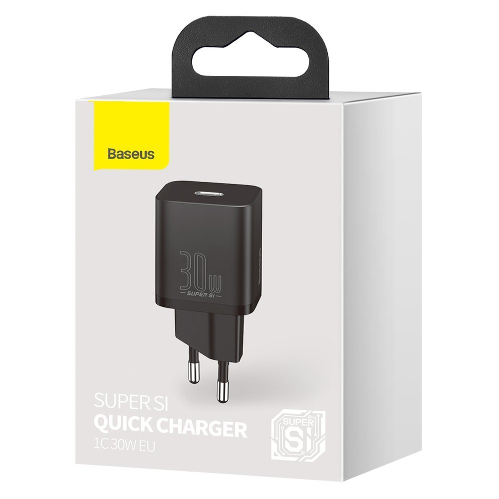 Punjač Baseus Super Si, 30W, 3A, 1 x USB-C, crni CCSUP-J01