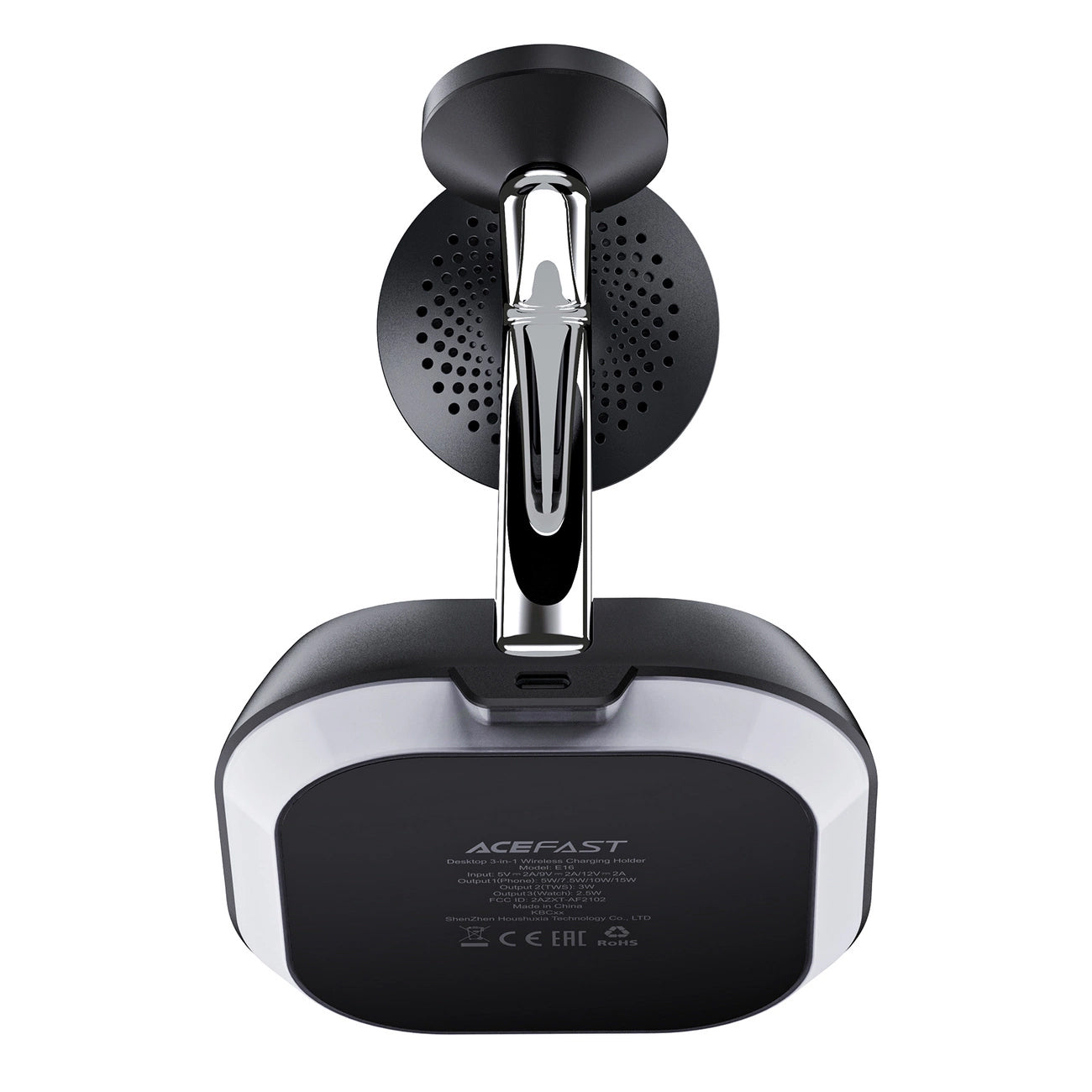 Wireless Network Charger Acefast E16 3in1, 15W, 1.67A, Black 