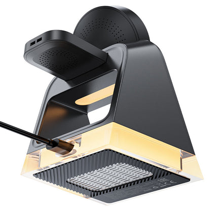 Punjač Mreža Bežični Acefast E17 3u1, 15W, 1.67A, Crni